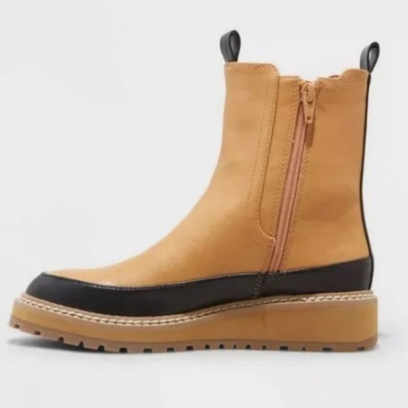 🎯nwt a new day cognac & black cambria boots - Picture 2 of 10